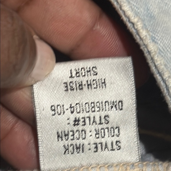 Lovers + Friends Jack High-Waisted Jean Shorts cut off fray destroyed light wash - Picture 9 of 10